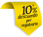 10% de descuento al registrarse
